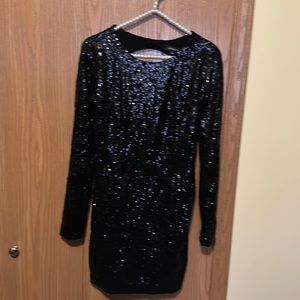 Beautiful black backout sequin dress